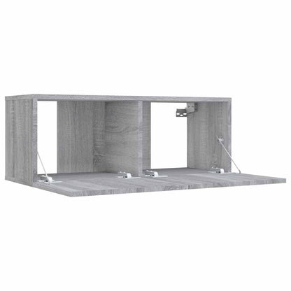 vidaXL TV Cabinet Grey Sonoma 80x30x30 cm Engineered Wood