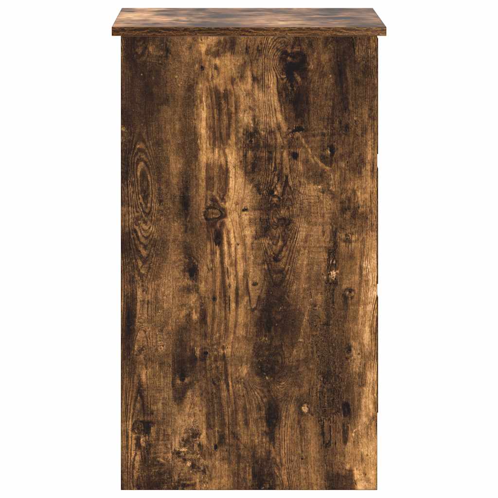 vidaXL Desk Smoked Oak 90x45x76 cm Engineered Wood