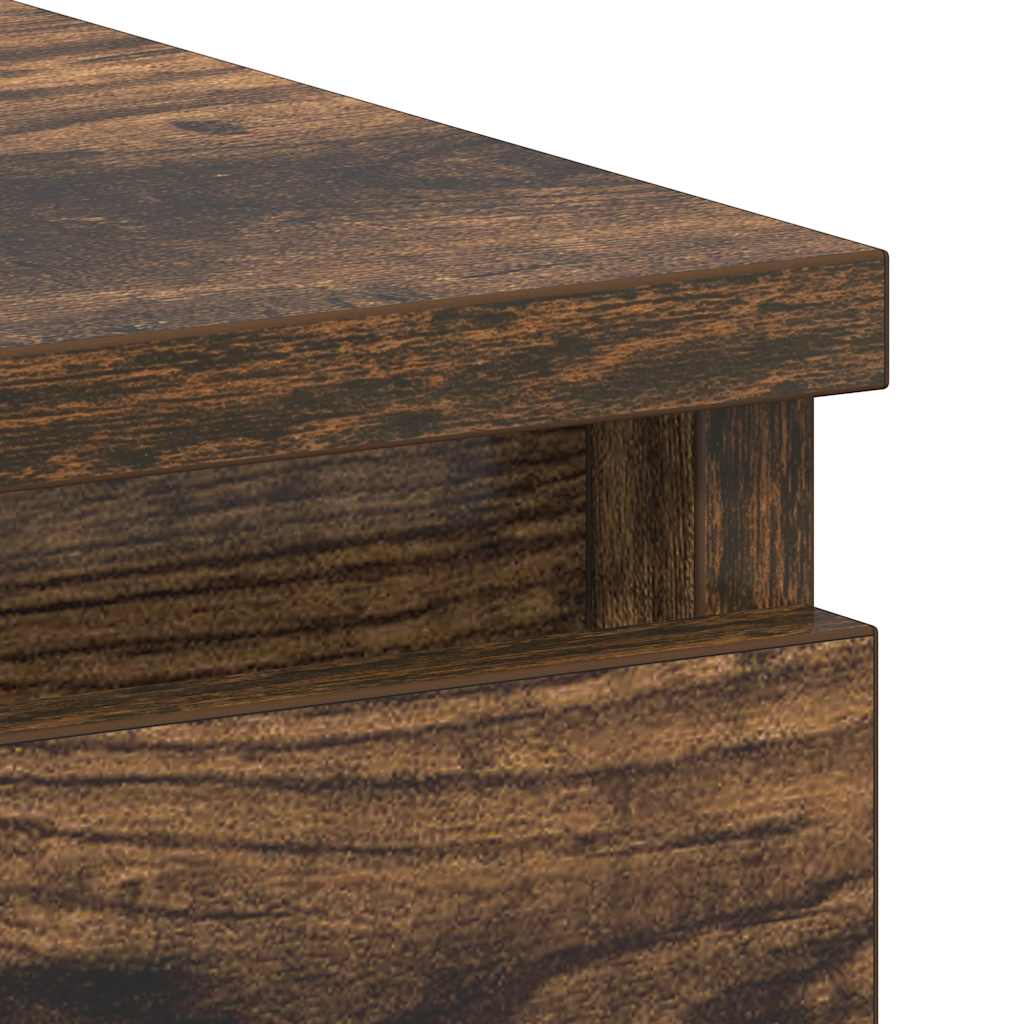 vidaXL Desk Smoked Oak 90x45x76 cm Engineered Wood