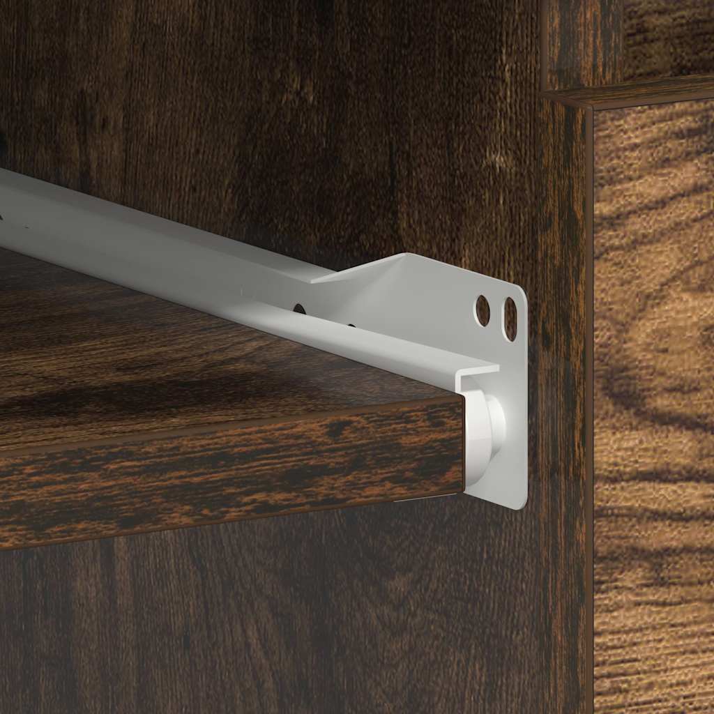 vidaXL Desk Smoked Oak 90x45x76 cm Engineered Wood