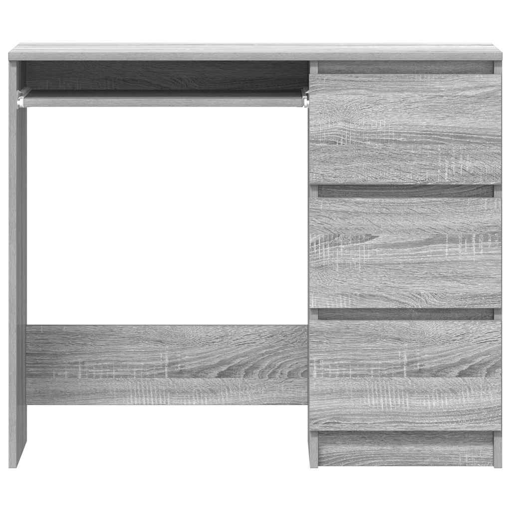 vidaXL Desk Grey Sonoma 90x45x76 cm Engineered Wood