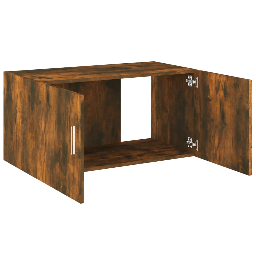 vidaXL Wall Mounted Cabinet Smoked Oak 80x39x40 cm Engineered Wood