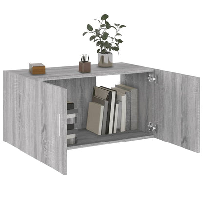 vidaXL Wall Mounted Cabinet Grey Sonoma 80x39x40 cm Engineered Wood