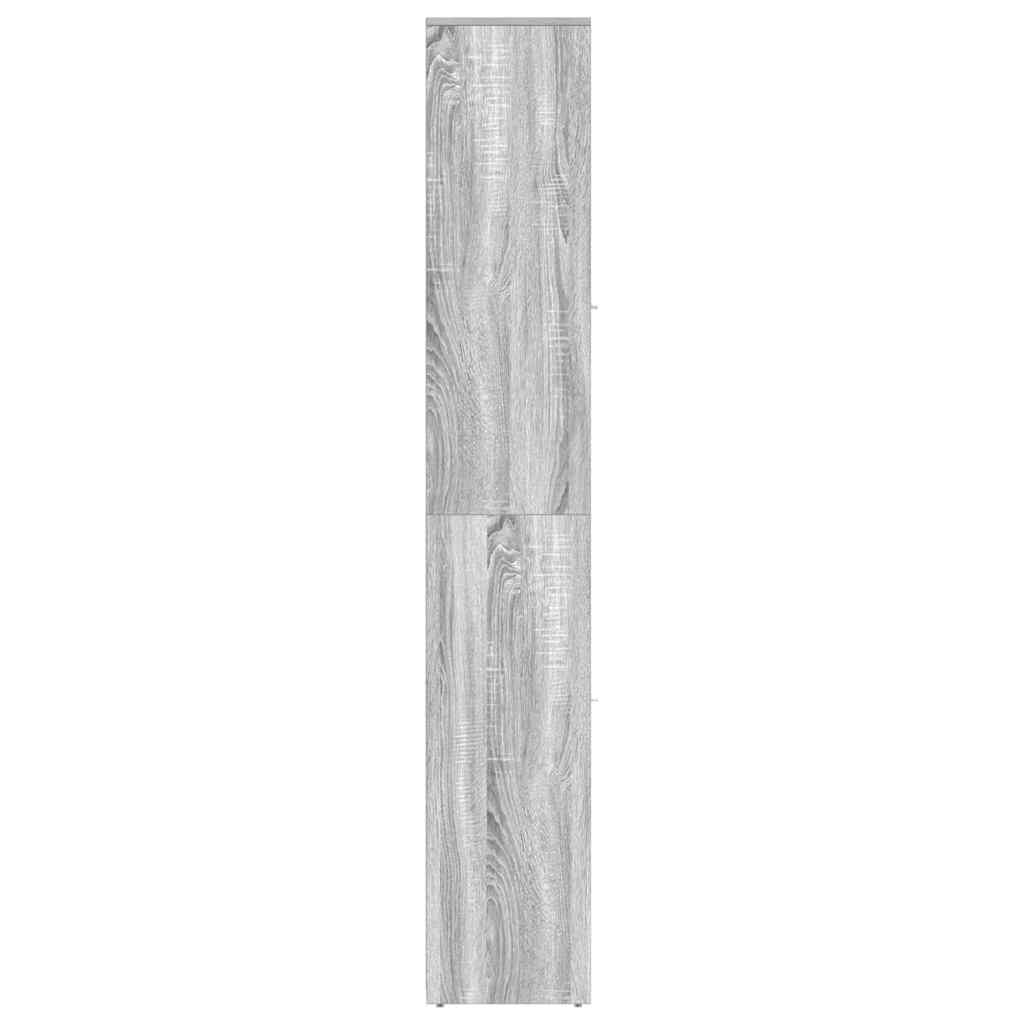 815520 vidaXL Bathroom Cabinet Grey Sonoma 30x30x183,5 cm Engineered Wood