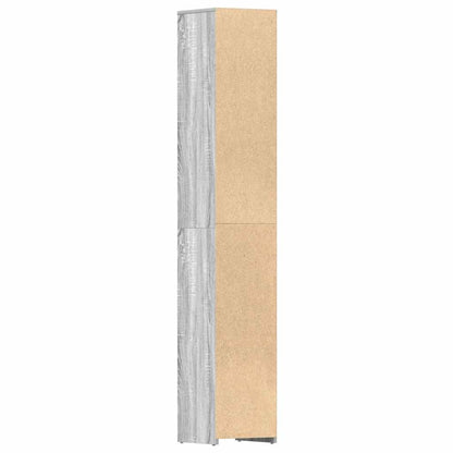 vidaXL Bathroom Cabinet Grey Sonoma 30x30x183.5 cm Engineered Wood