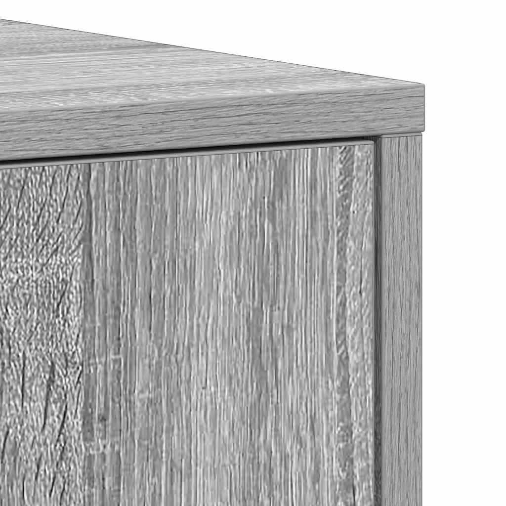 vidaXL Bathroom Cabinet Grey Sonoma 30x30x183.5 cm Engineered Wood