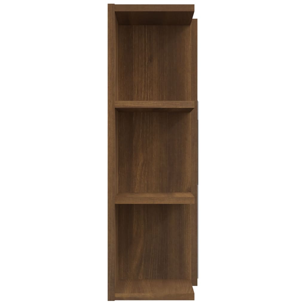 vidaXL Bathroom Mirror Cabinet Brown Oak 80x20.5x64 cm Engineered Wood