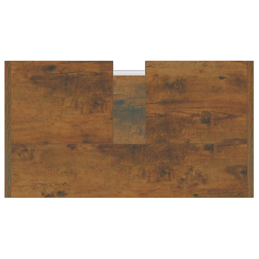 vidaXL Bathroom Cabinet Smoked Oak 60x33x60 cm Engineered Wood