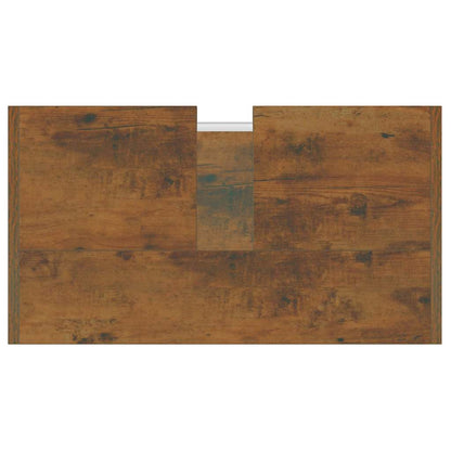 vidaXL Bathroom Cabinet Smoked Oak 60x33x60 cm Engineered Wood