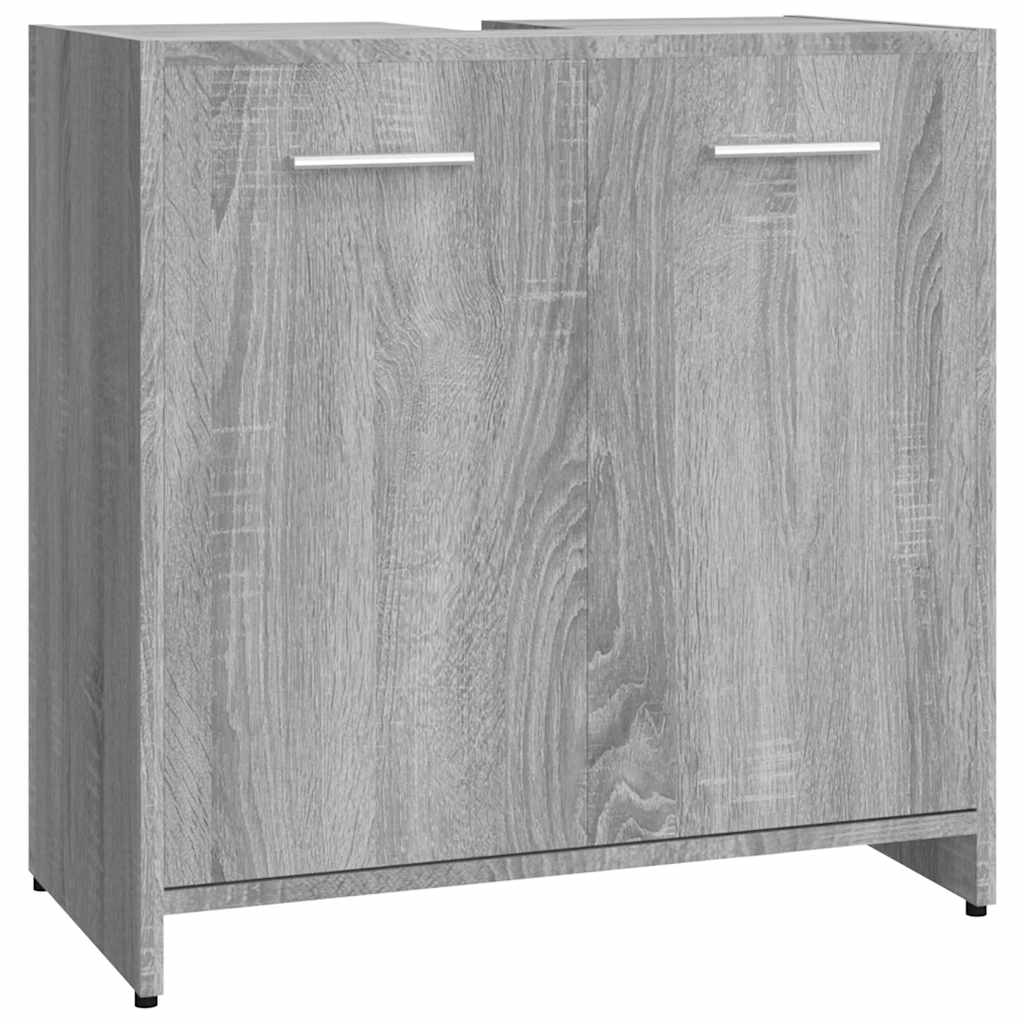 vidaXL Bathroom Cabinet Grey Sonoma 60x33x60 cm Engineered Wood