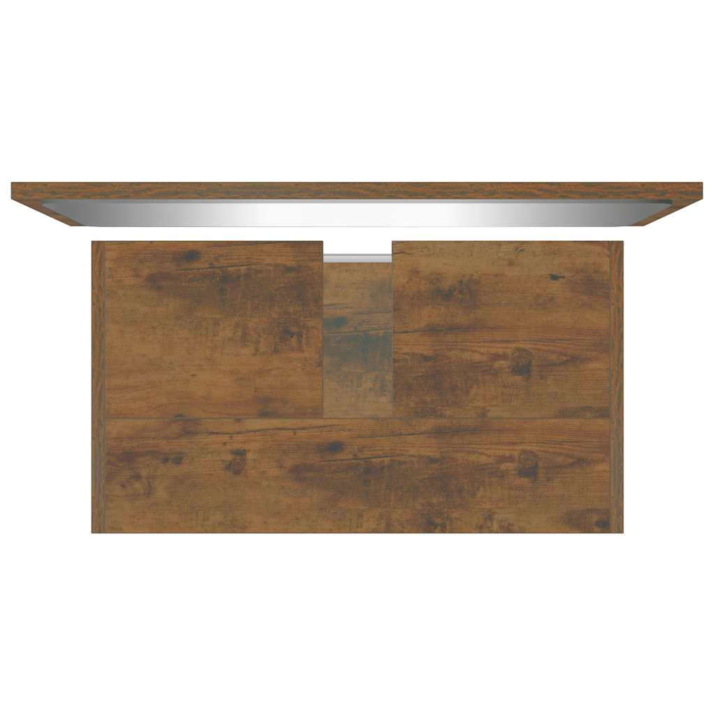 vidaXL Bathroom Furniture Set Smoked Oak Engineered Wood