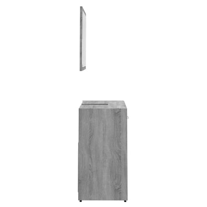 vidaXL Bathroom Furniture Set Grey Sonoma Engineered Wood