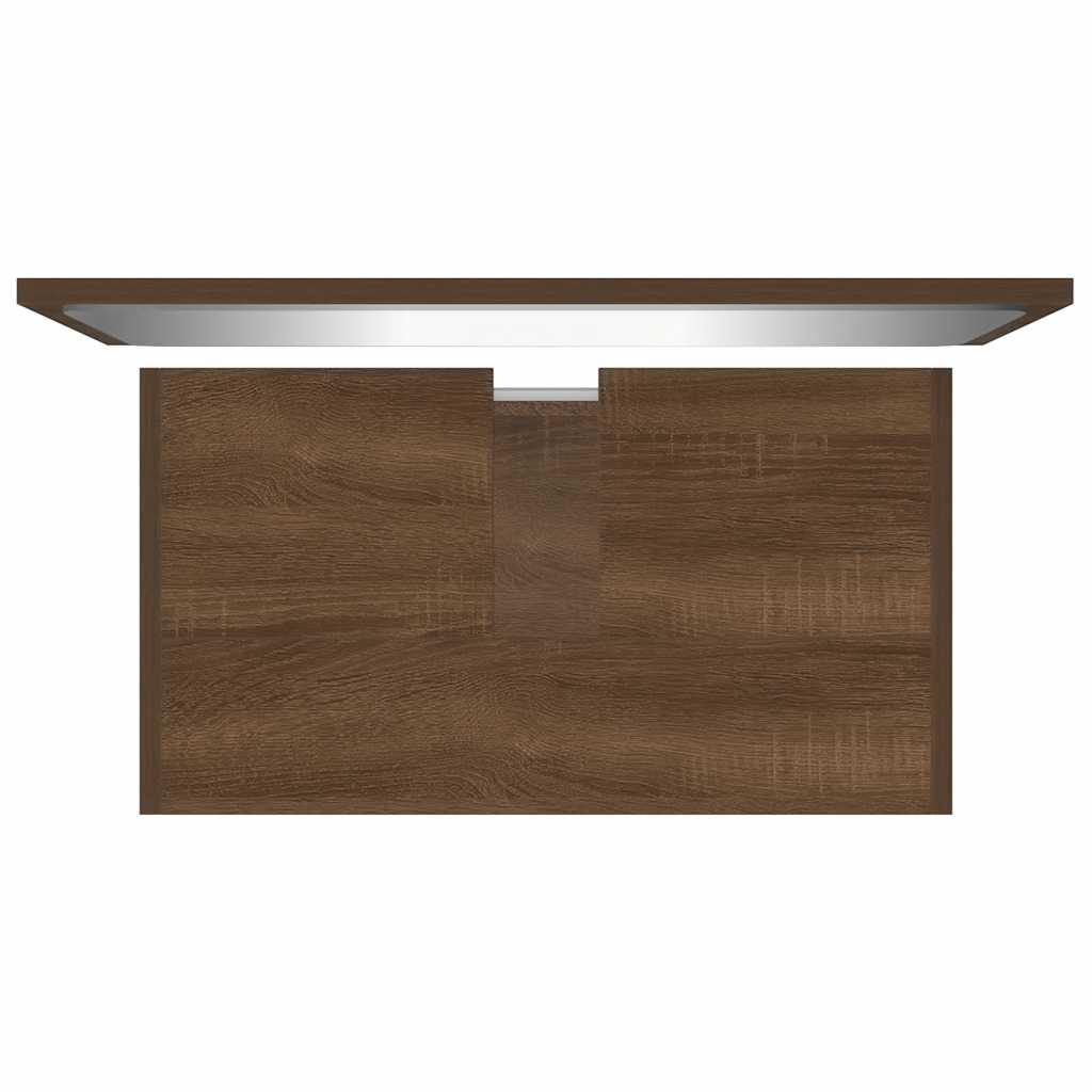 vidaXL Bathroom Furniture Set Brown Oak Engineered Wood