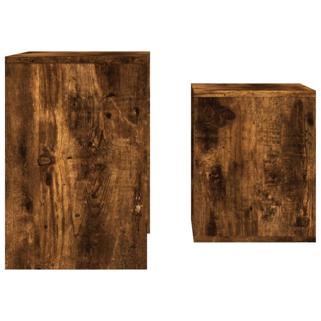 vidaXL Nesting Coffee Tables 2 pcs Smoked Oak Engineered Wood