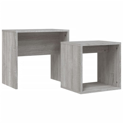 vidaXL Nesting Coffee Tables 2 pcs Grey Sonoma Engineered Wood