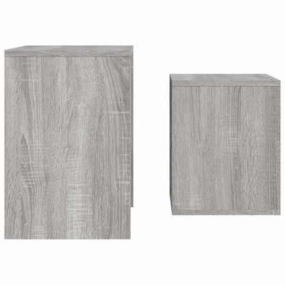 vidaXL Nesting Coffee Tables 2 pcs Grey Sonoma Engineered Wood
