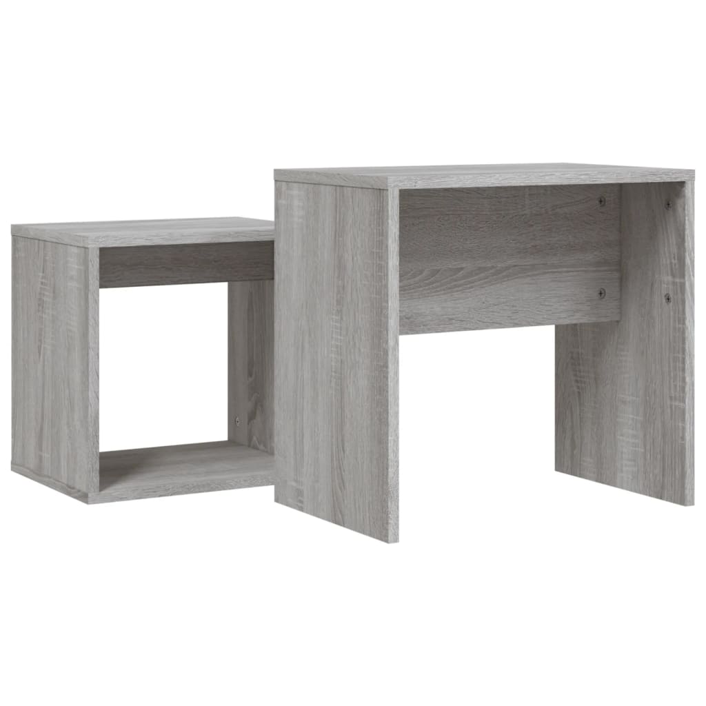 vidaXL Nesting Coffee Tables 2 pcs Grey Sonoma Engineered Wood