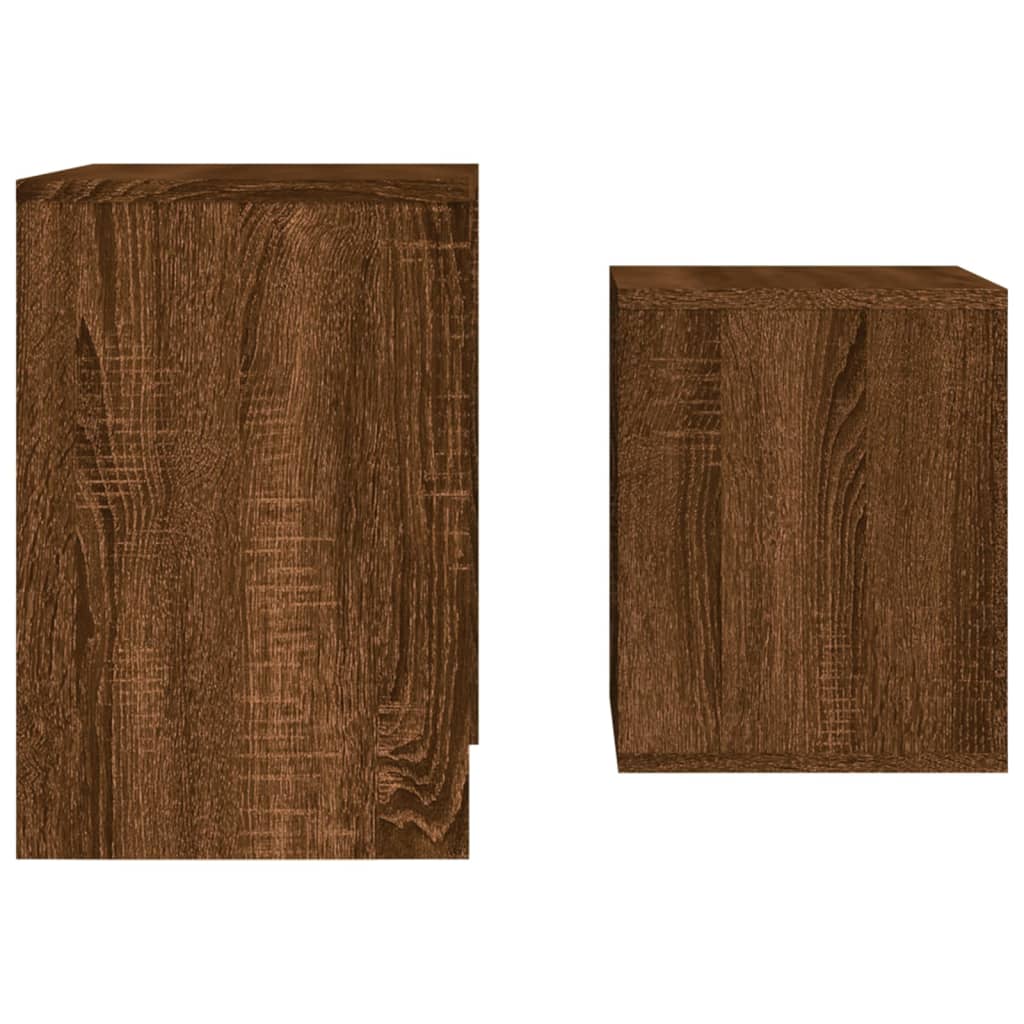 vidaXL Nesting Coffee Tables 2 pcs Brown Oak Engineered Wood