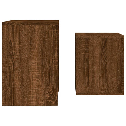vidaXL Nesting Coffee Tables 2 pcs Brown Oak Engineered Wood