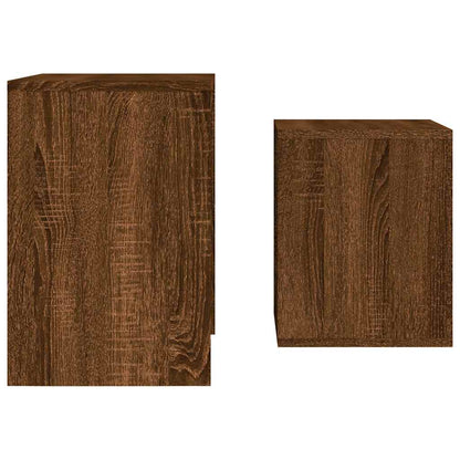 vidaXL Nesting Coffee Tables 2 pcs Brown Oak Engineered Wood