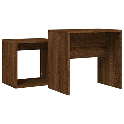 vidaXL Nesting Coffee Tables 2 pcs Brown Oak Engineered Wood