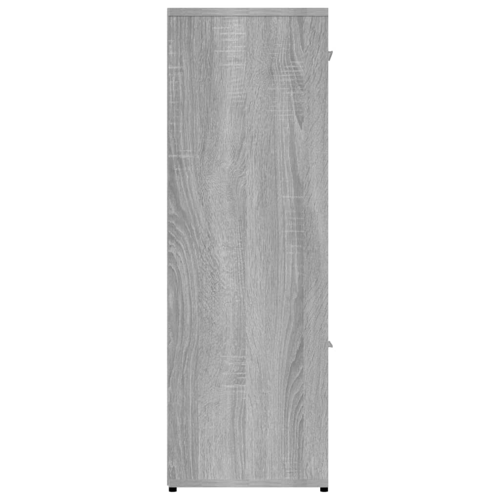 vidaXL Book Cabinet Grey Sonoma 90x30x90 cm Engineered Wood