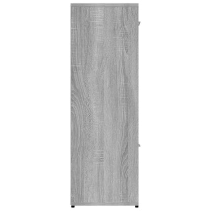 vidaXL Book Cabinet Grey Sonoma 90x30x90 cm Engineered Wood