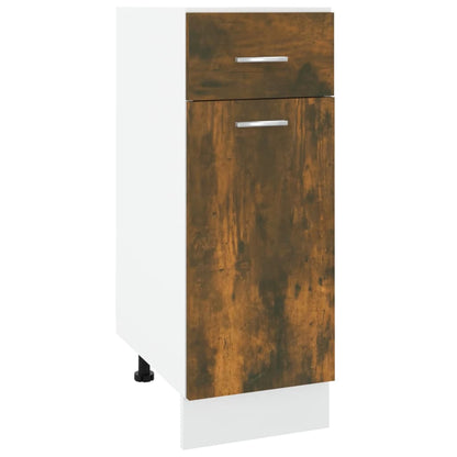 vidaXL Drawer Bottom Cabinet "Lyon" Smoked Oak 30x46x81,5 cm Engineered Wood