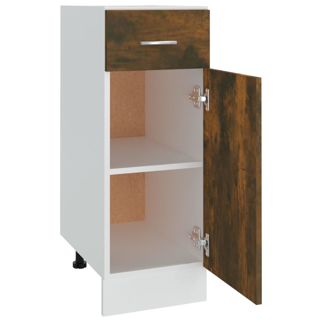 vidaXL Drawer Bottom Cabinet "Lyon" Smoked Oak 30x46x81,5 cm Engineered Wood