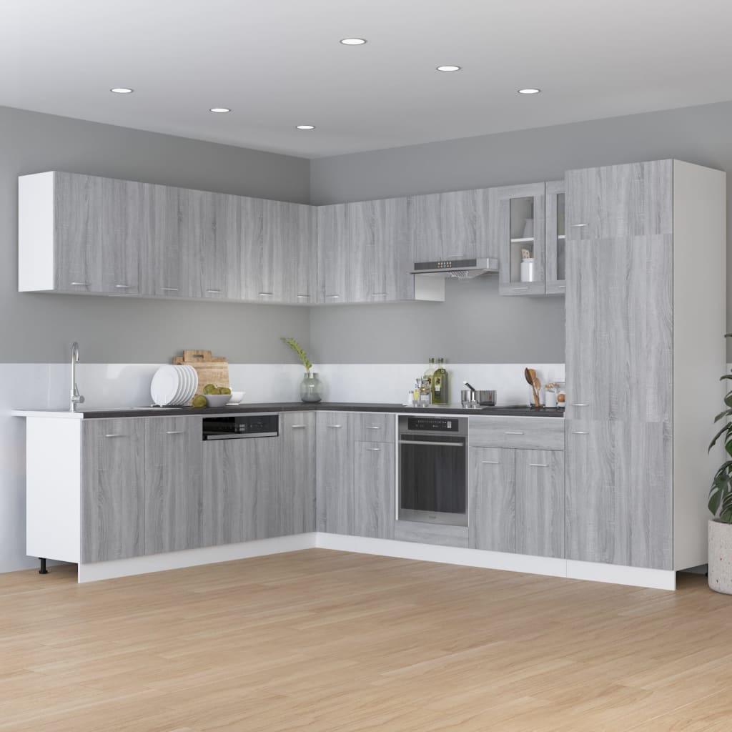 vidaXL Drawer Bottom Cabinet "Lyon" Grey Sonoma 30x46x81,5 cm Engineered Wood