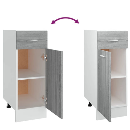 vidaXL Drawer Bottom Cabinet "Lyon" Grey Sonoma 30x46x81,5 cm Engineered Wood