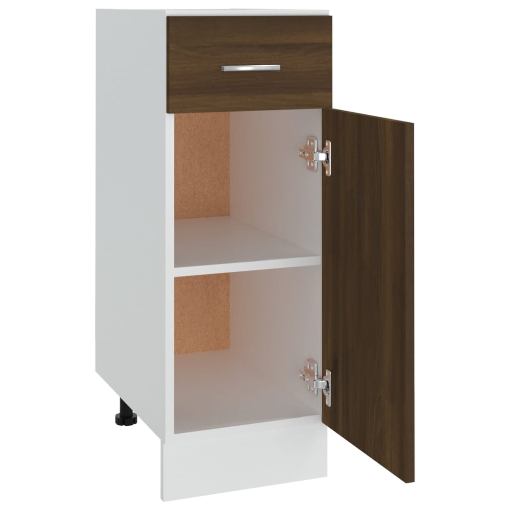 vidaXL Drawer Bottom Cabinet "Lyon" Brown Oak 30x46x81,5 cm Engineered Wood