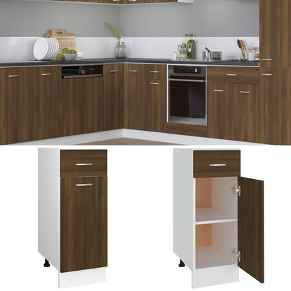 vidaXL Drawer Bottom Cabinet "Lyon" Brown Oak 30x46x81,5 cm Engineered Wood