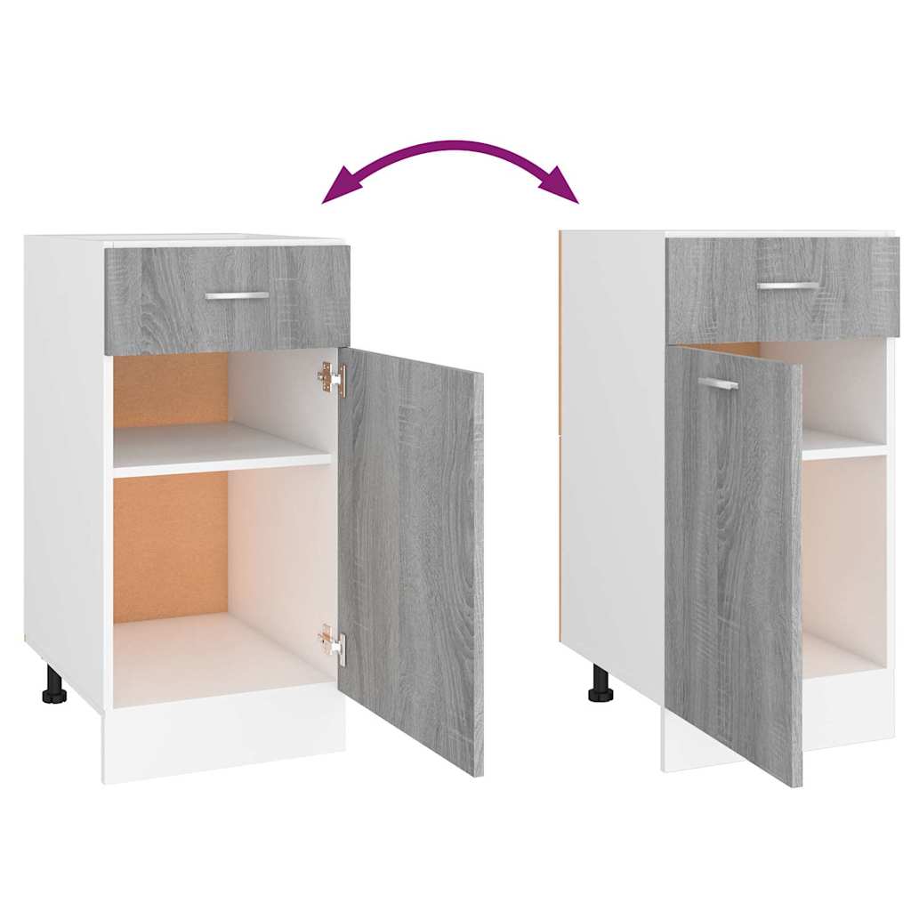 vidaXL Drawer Bottom Cabinet "Lyon" Grey Sonoma 40x46x81,5 cm Engineered Wood