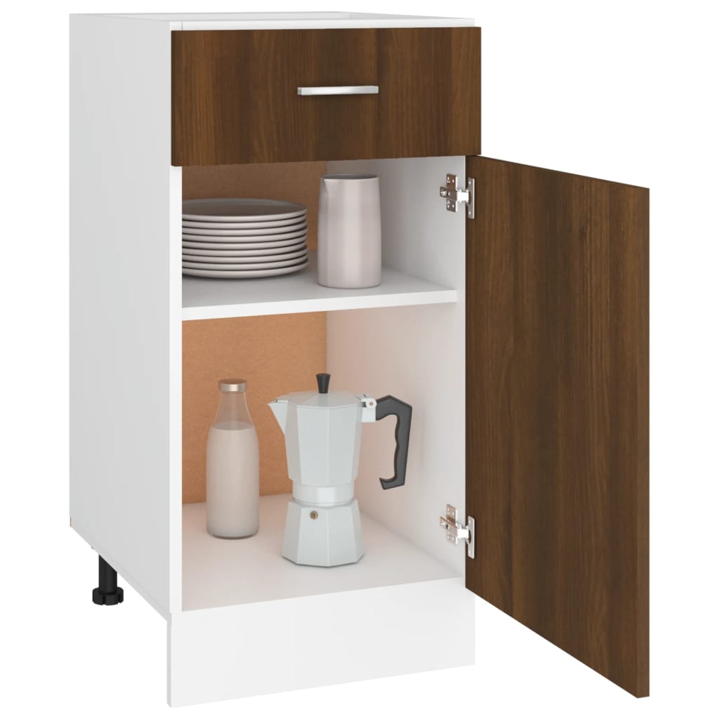 vidaXL Drawer Bottom Cabinet Lyon Brown Oak 40x46x81.5 cm Engineered Wood