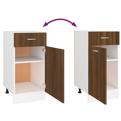vidaXL Drawer Bottom Cabinet Lyon Brown Oak 40x46x81.5 cm Engineered Wood