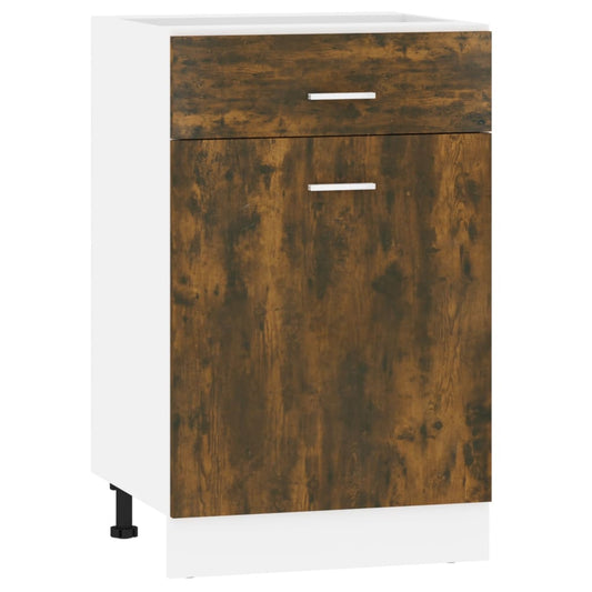 vidaXL Drawer Bottom Cabinet "Lyon" Smoked Oak 50x46x81,5 cm Engineered Wood