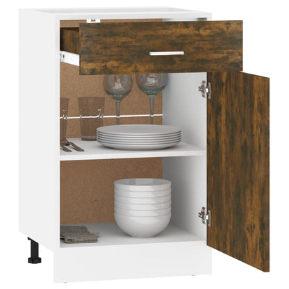 vidaXL Drawer Bottom Cabinet Lyon Smoked Oak 50x46x81.5 cm Engineered Wood