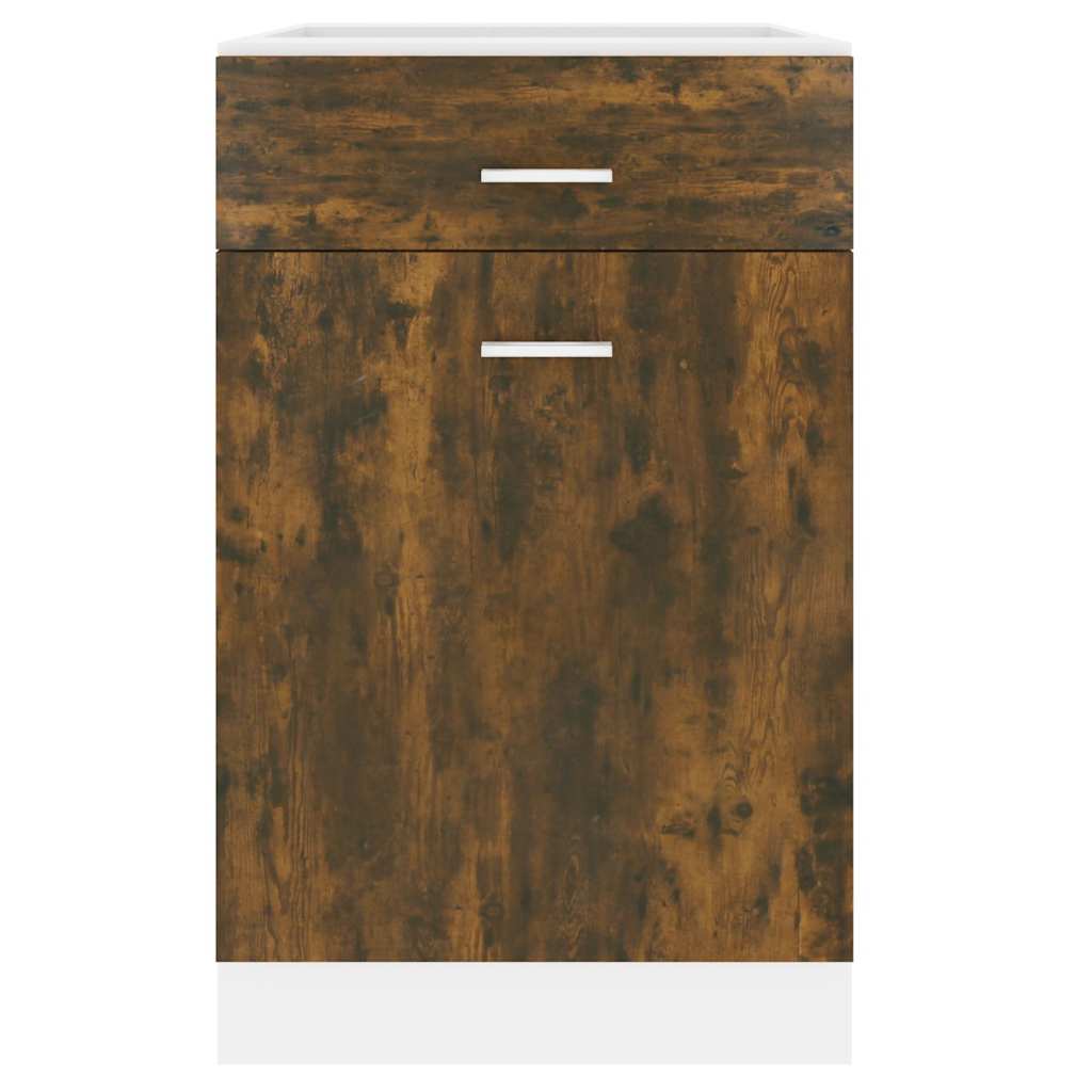 vidaXL Drawer Bottom Cabinet "Lyon" Smoked Oak 50x46x81.5 cm
