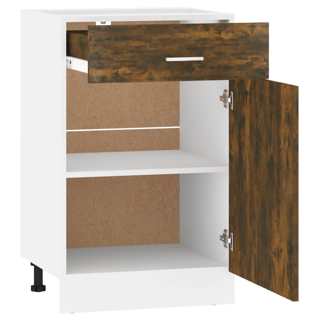 vidaXL Drawer Bottom Cabinet Lyon Smoked Oak 50x46x81.5 cm Engineered Wood
