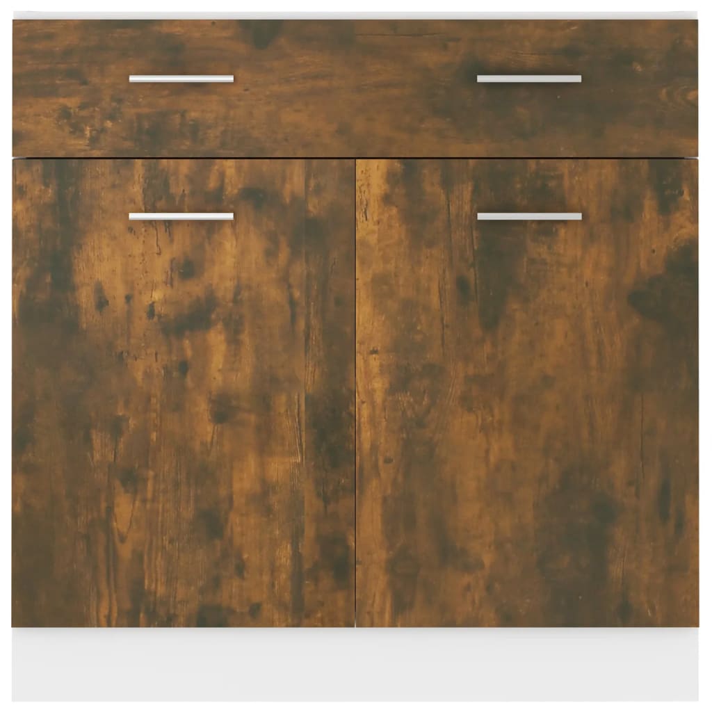 vidaXL Drawer Bottom Cabinet "Lyon" Smoked Oak 80x46x81,5 cm Engineered Wood