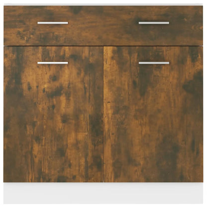 vidaXL Drawer Bottom Cabinet "Lyon" Smoked Oak 80x46x81,5 cm Engineered Wood