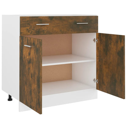 vidaXL Drawer Bottom Cabinet "Lyon" Smoked Oak 80x46x81,5 cm Engineered Wood
