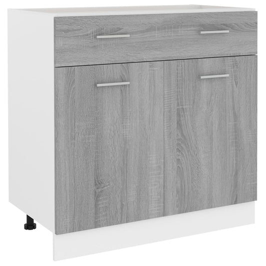 vidaXL Drawer Bottom Cabinet "Lyon" Grey Sonoma 80x46x81,5 cm Engineered Wood