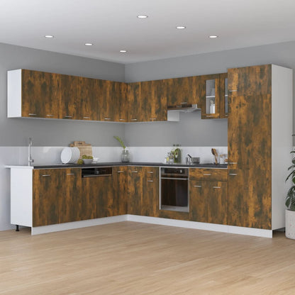 vidaXL Kitchen Cabinet "Lyon" Smoked Oak 75,5x75,5x81,5 cm Engineered Wood