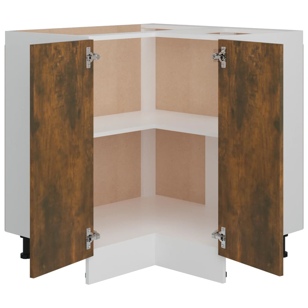 vidaXL Kitchen Cabinet "Lyon" Smoked Oak 75,5x75,5x81,5 cm Engineered Wood