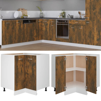 vidaXL Kitchen Cabinet "Lyon" Smoked Oak 75,5x75,5x81,5 cm Engineered Wood