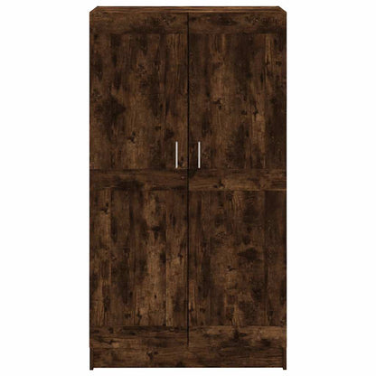 vidaXL Book Cabinet Smoked Oak 82,5x30,5x150 cm Engineered Wood