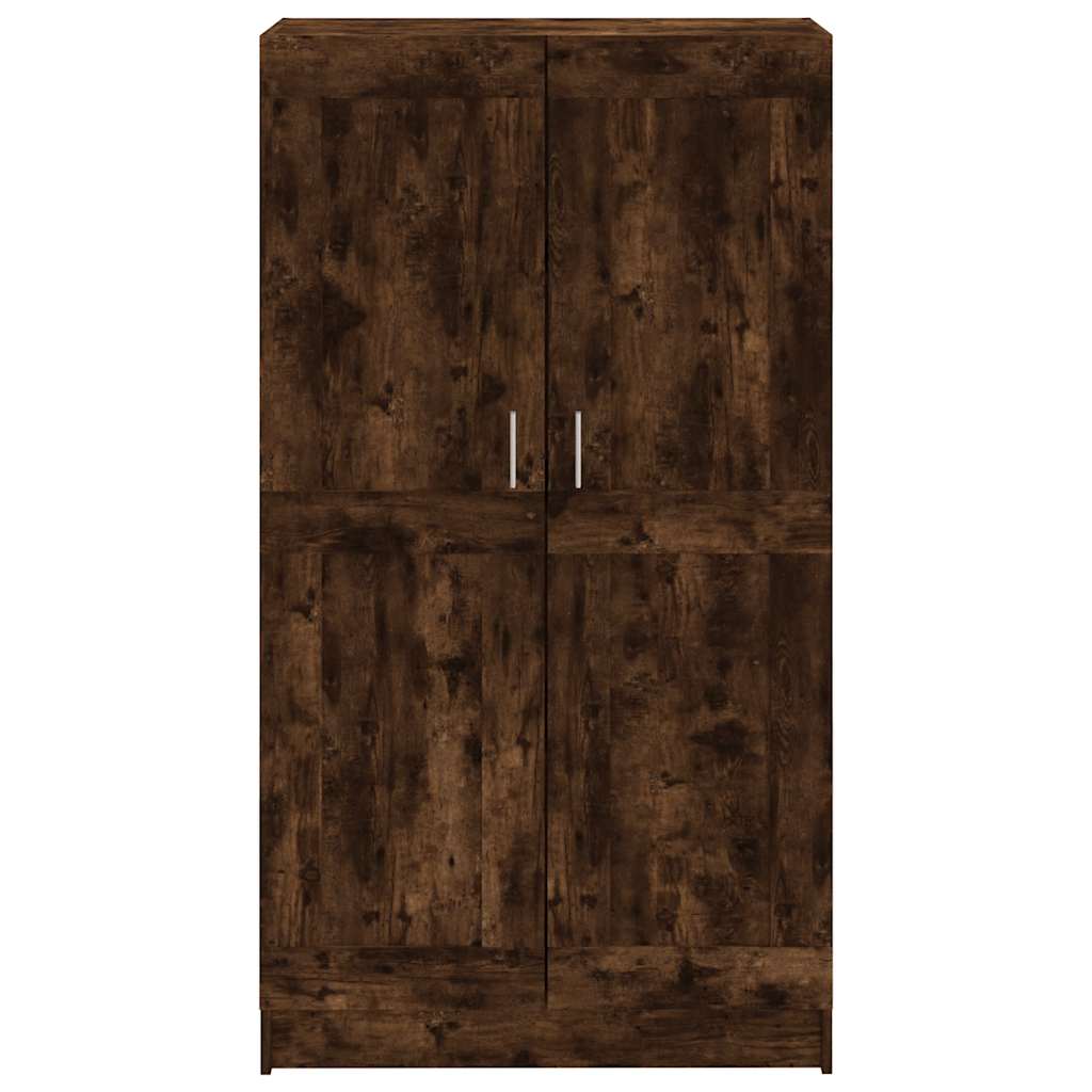vidaXL Book Cabinet Smoked Oak 82,5x30,5x150 cm Engineered Wood