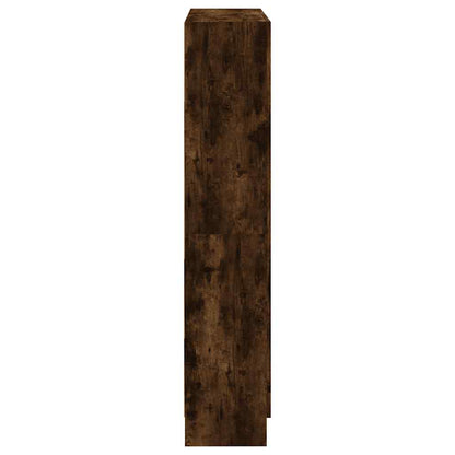 vidaXL Book Cabinet Smoked Oak 82,5x30,5x150 cm Engineered Wood